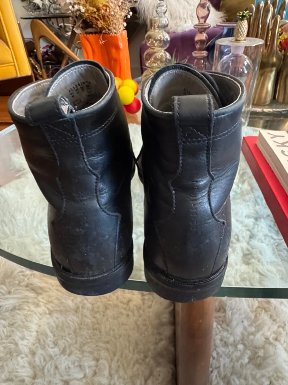AllSaints Black Leather Chukka Lace-Up Boots